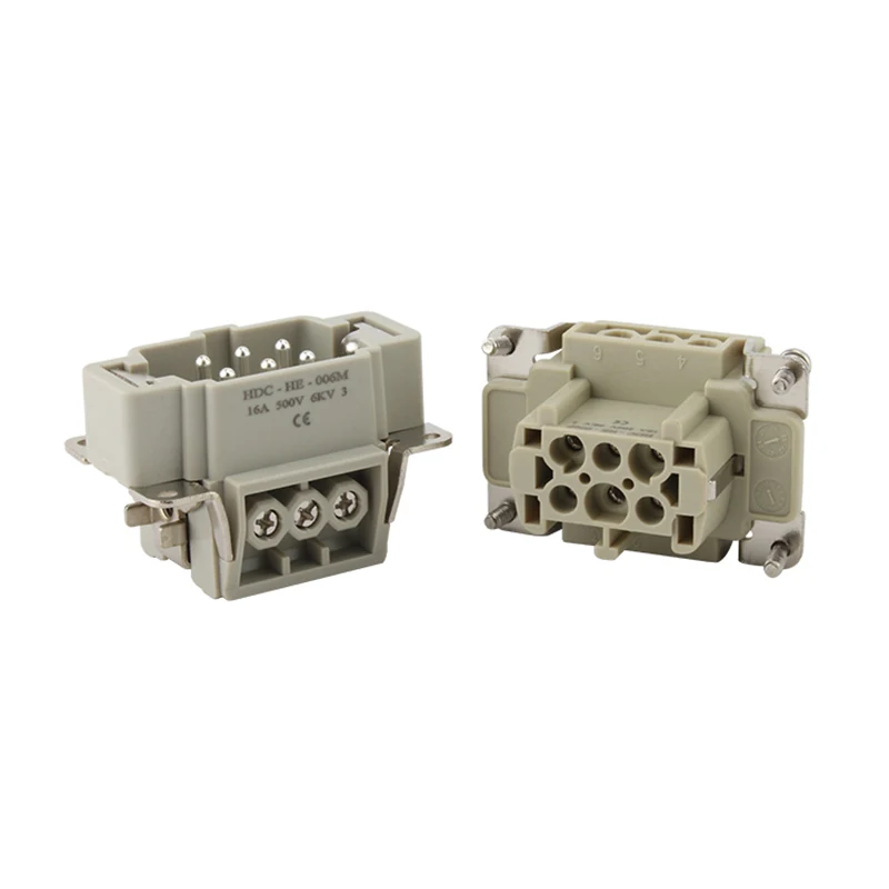 M/F 6 Pin Insert Heavy Duty Connector